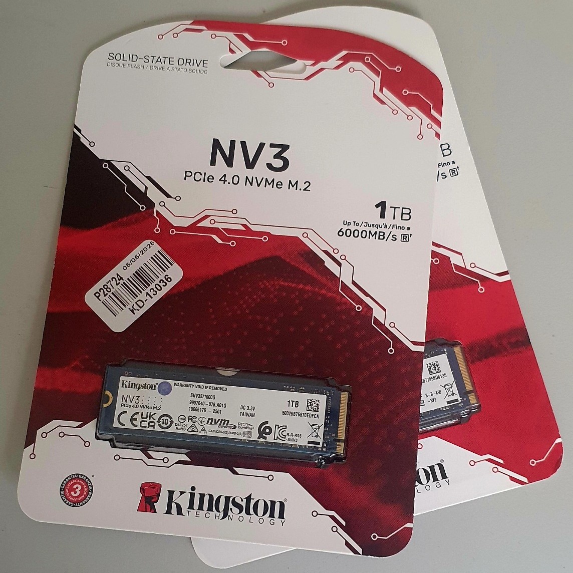 Disco Duro Solido (SSD) M2, Kingston, 1TB, 6000MB/s a solo $2,865.20Pesos MXN